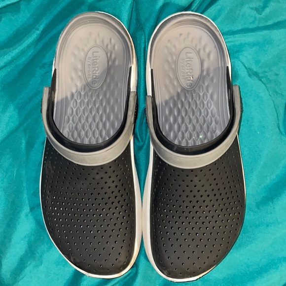 Crocs literate Clog Black Smoke 9 unisex‎ Men's - Picture 1 of 1